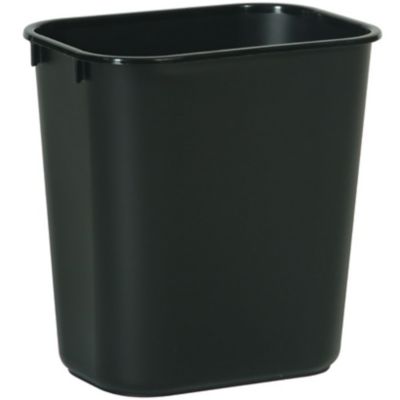 Image showing  3.5 gal. Desk-Side Plastic Wastebasket, Black