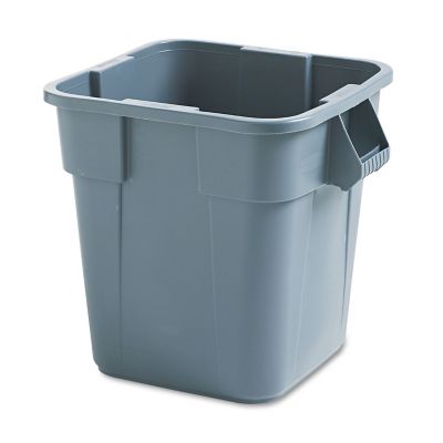 Image showing  BRUTE 28 gal. Square Poly Trash Container, Gray