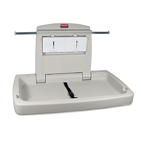 Rubbermaid Sturdy Station 2 Baby Changing Table, 33.5 in. x 21.5 in., Platinum