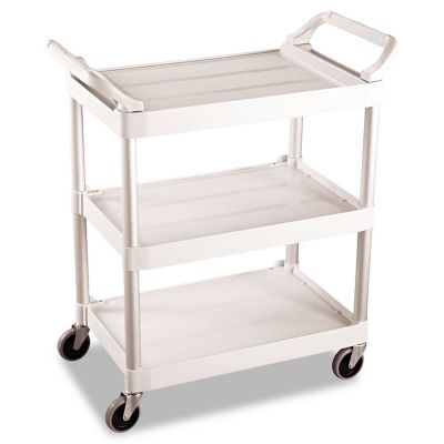 Image showing  3-Shelf 200 lb. Capacity Service Cart, 18.63 in. x 33.63 in. x 37.75 in., Off-White