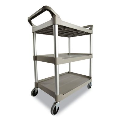Image showing  3-Shelf 200 lb. Capacity Service Cart, 18.63 in. x 33.63 in. x 37.75 in., Off-White