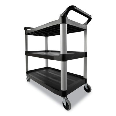 Image showing  3-Shelf 200 lb. Capacity Service Cart, 18.63 in. x 33.63 in. x 37.75 in., Black
