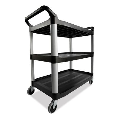 Image showing  3-Shelf 200 lb. Capacity Service Cart, 18.63 in. x 33.63 in. x 37.75 in., Black