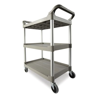 Image showing  3-Shelf 200 lb. Capacity Service Cart, 18.63 in. x 33.63 in. x 37.75 in., Platinum