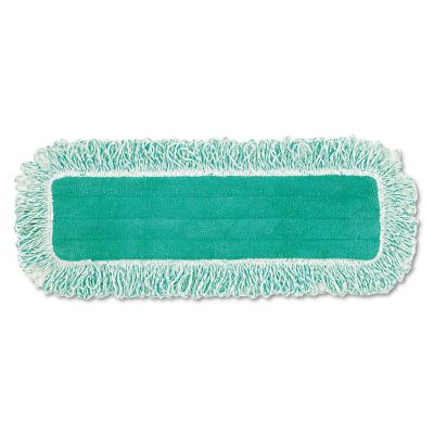 Rubbermaid Dust Pads with Fringe, Microfiber, 18 in., Green, 6-Pack