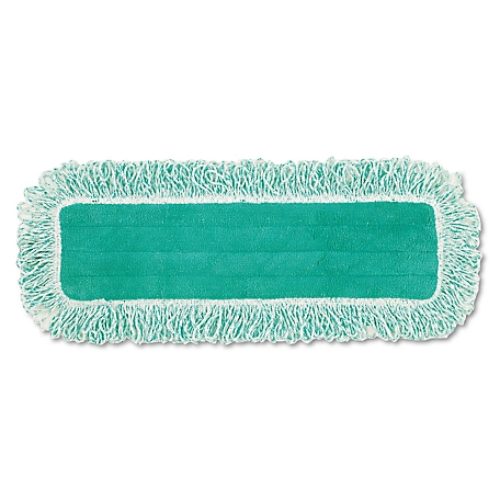 Rubbermaid Dust Pads with Fringe, Microfiber, 18 in., Green, 6-Pack