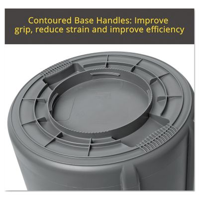 Image showing  BRUTE 20 gal. Round Plastic Trash Container, Yellow