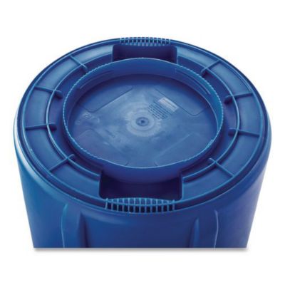 Image showing  BRUTE 44 gal. Round Vented Trash Receptacle, Blue