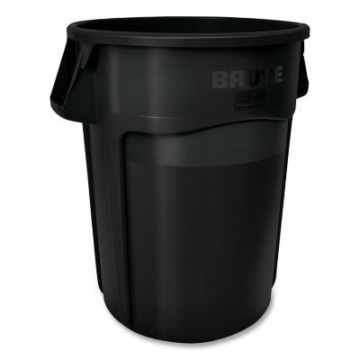 Image showing  BRUTE 44 gal. Round Vented Trash Receptacle, Black