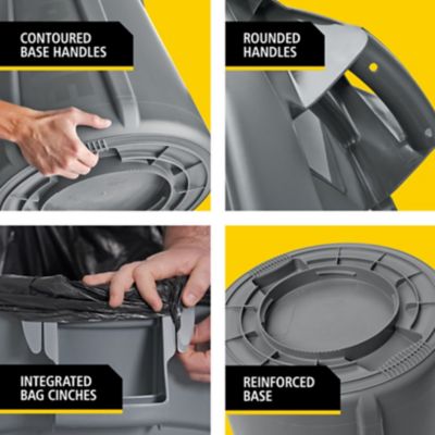 Image showing  BRUTE 44 gal. Round Vented Trash Receptacle, Black