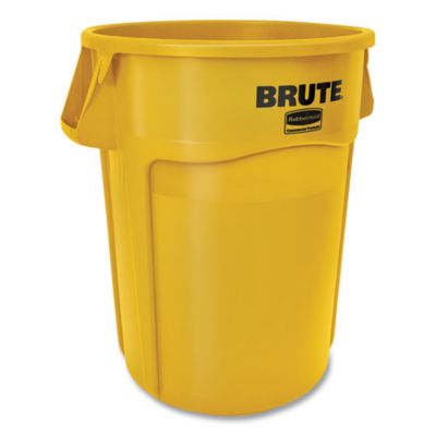 Image showing  BRUTE 44 gal. Round Vented Trash Receptacle, Yellow