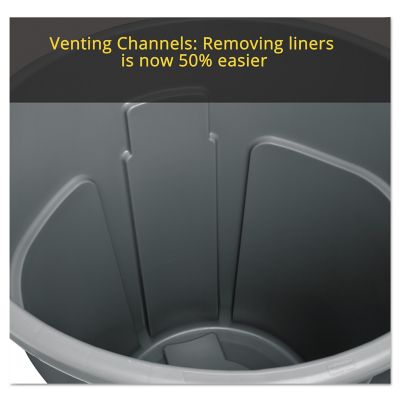 Image showing  BRUTE 20 gal. Round Plastic Trash Container, White