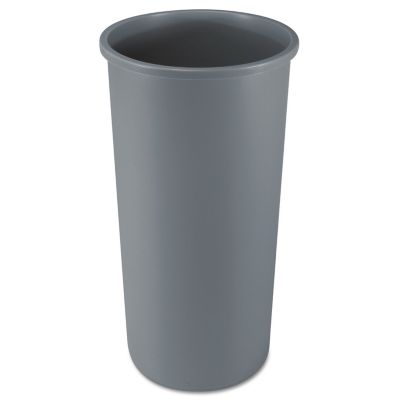 Rubbermaid 22 gal. Untouchable Waste Container, Round, Plastic, Gray