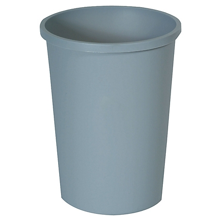 Rubbermaid 11 gal. Untouchable Waste Container, Round, Plastic, Gray