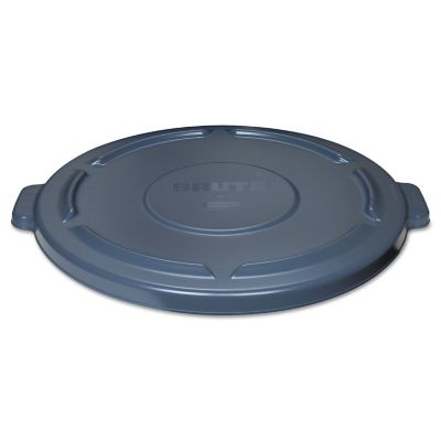 Image showing  BRUTE Round Vented Plastic Lid for Trash Cans, 24.5 in. x 1.5 in., Gray