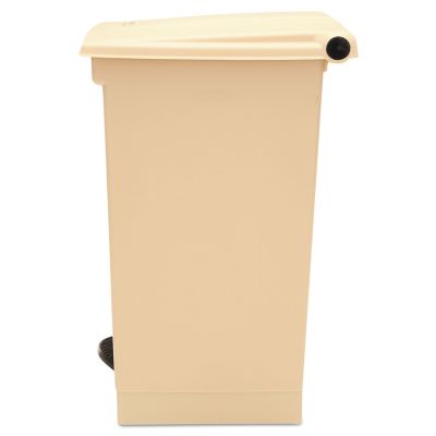 Image showing  12 gal. Indoor Plastic Utility Step-On Waste Container, Beige
