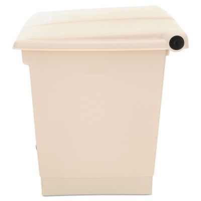 Image showing  8 gal. Indoor Plastic Utility Step-On Waste Container, Beige