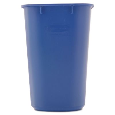 Image showing  13.63 qt. Rectangular Desk-Side Recycling Container, Plastic, Blue