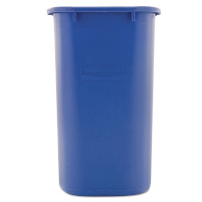 Image showing  28.13 qt. Rectangular Desk-Side Recycling Container, Plastic, Blue