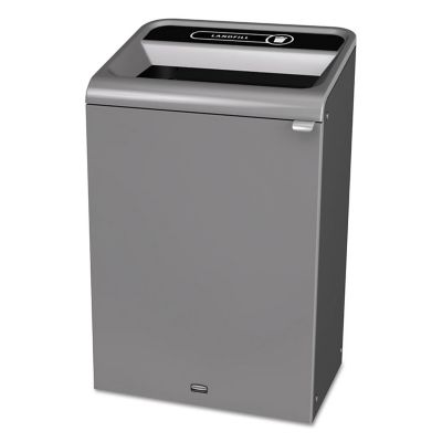 Rubbermaid 33 gal. Configure Indoor Recycling Waste Receptacle, Gray, Landfill -  Rubbermaid Commercial Products, RCP1961628
