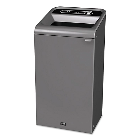 Rubbermaid 23 gal. Configure Indoor Recycling Waste Receptacle, Gray, Landfill
