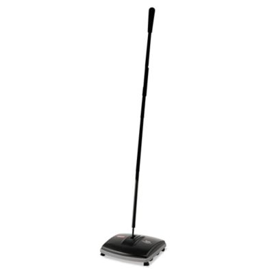 Rubbermaid Floor and Carpet Sweeper, Plastic Bristles, 44 in., Black/Gray