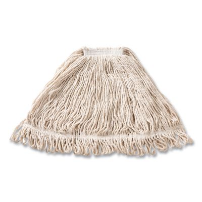 Image showing  Super Stitch Blend Wet Mop Head, Large, Cotton/Synthetic, White, 6-Pack