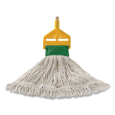Image showing  Super Stitch Blend Wet Mop Head, Large, Cotton/Synthetic, White, 6-Pack