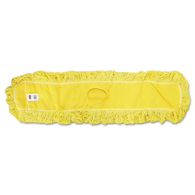 Rubbermaid Trapper Dust Mop Head, Looped-End Launderable, 5 in. x 48 in., Yellow
