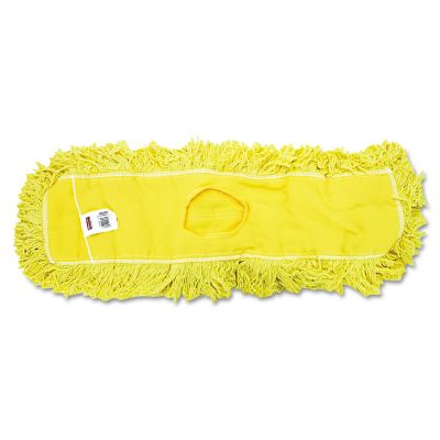 Rubbermaid Trapper Dust Mop Head, Looped-End Launderable, 5 in. x 24 in., Yellow