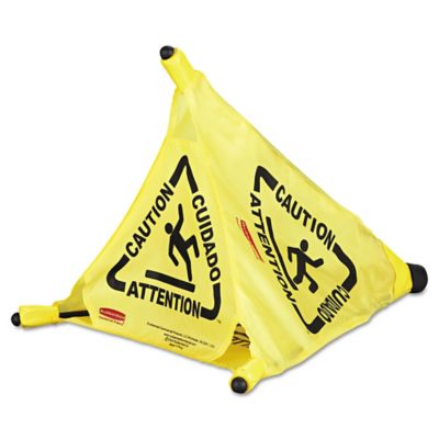 Image showing  21 in. Multilingual Caution Pop-Up Safety Cone