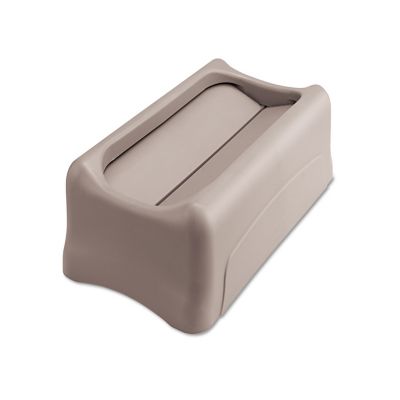 Rubbermaid Slim Jim Swing Waste Container Lid, Gray, Plastic, Rectangular -  FG267360GRAY