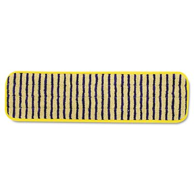 Rubbermaid Microfiber Scrubber Pad, Vertical Polyprolene Stripes, 18 in., Yellow, 6-Pack