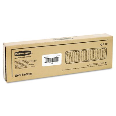 Image showing  Microfiber Scrubber Pad, Vertical Polypropylene Stripes, 18 in., Yellow, 6-Pack