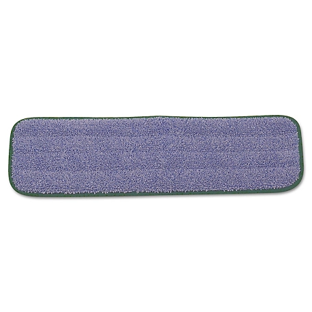 Rubbermaid Microfiber Wet Mopping Pad, 18-1/2 x 5-1/2 x 1/2 in., Green, 12-Pack