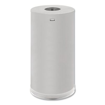 Rubbermaid 15 gal. European and Metallic Series Drop-in Top Trash Receptacle, Round, Satin Stainless Steel -  RCPCC16SSSGL