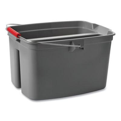 Image showing  19 qt. Plastic Double Utility Pail, Gray