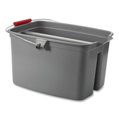Image showing  19 qt. Plastic Double Utility Pail, Gray