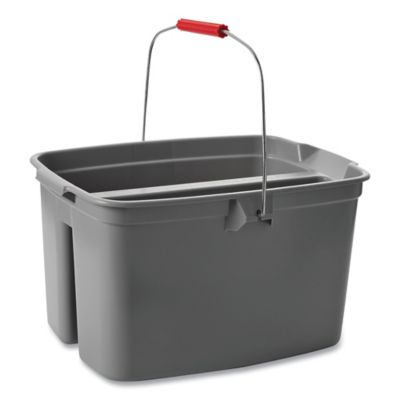 Image showing  19 qt. Plastic Double Utility Pail, Gray