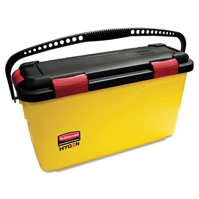 HYGEN 6.8 gal. Mop Charging Bucket, Yellow, Plastic, Pedal Wringer