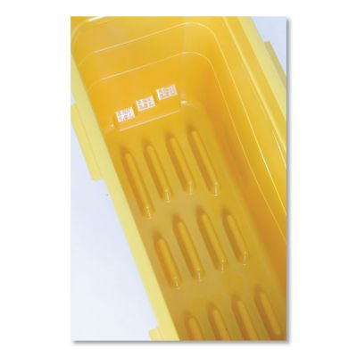 Image showing  6.8 gal. Mop Charging Bucket, Yellow, Plastic, Pedal Wringer