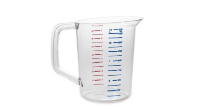 Image showing  Bouncer Measuring Cup, Clear, 2 qt., Polycarbonate