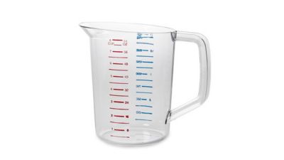 Image showing  Bouncer Measuring Cup, Clear, 2 qt., Polycarbonate