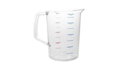 Image showing  Bouncer Measuring Cup, Clear, 4 qt., Polycarbonate