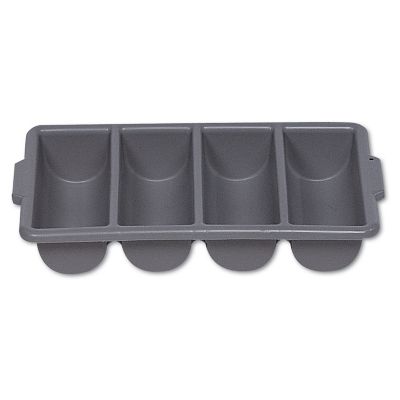 Rubbermaid Cutlery Bin, 4 Compartments, Plastic, Gray, 21-1/4 in.