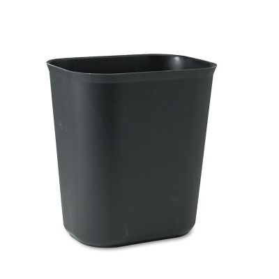 Rubbermaid 3.5 gal. Fire-Resistant Wastebasket, Rectangular, Fiberglass, Black