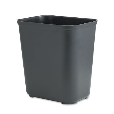Rubbermaid 7 gal. Fire-Resistant Fiberglass Wastebasket, Black