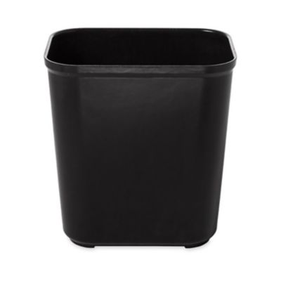 Image showing  7 gal. Fire-Resistant Fiberglass Wastebasket, Black