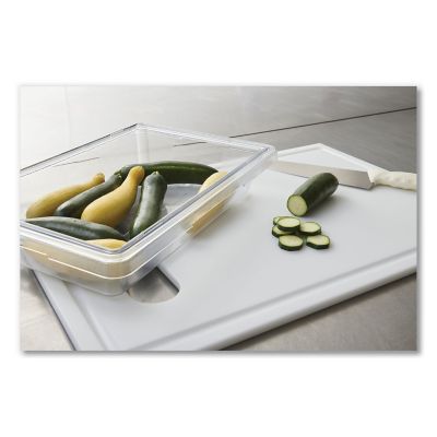 Image showing  Commercial Food/Tote Boxes, 5 gal., 26 x 18 x 3-1/2 in., Clear