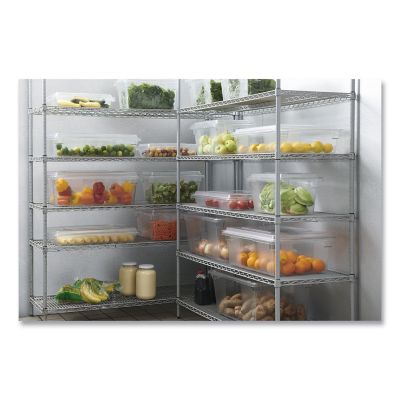 Image showing 5 th Rubbermaid Commercial Food/Tote Boxes, 5 gal., 26 x 18 x 3-1/2 in., Clear